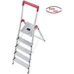 Hailo - ms line - Escabeau ménager pliable en aluminium 5 marches ultra léger L50