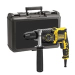 STANLEY Perceuse à Percussion FMEH850K-QS - 850 W - 2 Vitesses - 54400 cps/min - Mandrin Auto-serrant 13 mm - Carter Métallique - Filaire et Compacte - Livrée en Mallette - Gamme FATMAX