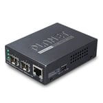 Planet GT-1205A - Fibermedieomformer - GigE - 10Base-T  100Base-TX  1000Base-T - 3 porter - RJ-45 / SFP (mini-GBIC)