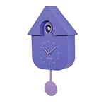 Fisura - Cuckoo Clock. Wall Clock. Original Wall Clock for Gift. 3 AA Batteries not Included. 21,5 x 8 x 41,5. Material: ABS Plastic. (Purple)