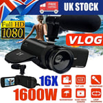 Video Camera Camcorder 1080P YouTube Vlog Video Camera w Microphone Waterproof