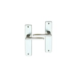 Ouvre&deco - 2 poignées de porte intérieure Aluminium anodisé argent F1 sans trou