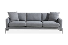 Skonsam 3-seters Sofa med Pynteputer - Grå 3 seter Scandinavian Choice