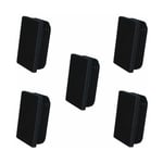 5x embout de tube rectangulaire rentrant 60x25mm noir plastique chaise meuble cache - Black