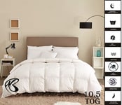 Luxury Duck Feather & Down Duvet/Quilt 10.5 & 7.5 Tog All 4 Sizes Hotel Quality-King(100% Cotton Cover)(10.5 Tog)