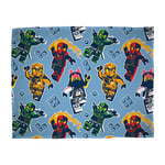 Character World Officially Licensed Lego Ninjago Fleece Blanket | Super Soft Warm True Design Throw, | Perfect For The Home, Bedroom, Camping & Sleepovers