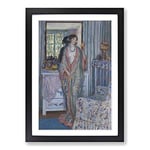 Big Box Art Frederick Carl Frieseke The Robe Framed Wall Art Picture Print Ready to Hang, Oak A2 (62 x 45 cm)