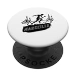 Cadeau Supporter Marseille Foot marseillais PopSockets PopGrip Adhésif