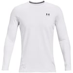 Under Armour Men UA CG Armour Fitted Crew, Warm Functional Shirt for Men, Lightweight Tight-Fit Long-Sleeve Sports Top, Thermal Long-Sleeve Shirt White