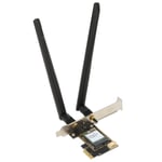 PCIe WiFi 6E -kortti 2.4G/5G/6Ghz Jopa 2400Mbps kaksoisantenni MU MIMO PCIe -verkkokortti Win10/11-pöytätietokoneen koteloon