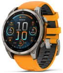 Garmin Fenix 8 47mm Amoled Sapphire Titanium with Spark Orange Band 010-02904-11