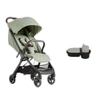 Silver Cross - Clic Compact Pushchair with Snack Tray - Travel Stroller - Foldable & Lightweight Stroller - Cabin Size - Newborn to 4 Years - Sage