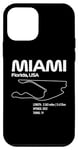 Coque pour iPhone 12 mini Circuit de course à Miami Formula Racing Circuits Sport