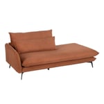 Chaiselong sofa Brun Træ Jern Foam 210 x 100 x 90 cm