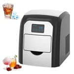 unknow Automatic Ice Maker Machine, Portable Small Counter Top Electric Ice Cube Maker, Makes 12-15Kg Of Ice Per 24 Hours, for Home Use Kitchen Bars Coffee Shop