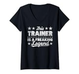 Womens Funny Profession Quote Trainer V-Neck T-Shirt