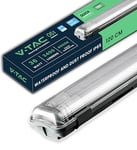 V-TAC Réglette LED Étanche 120 cm - 36W - Chip Samsung - Haute Luminosité - IP65 - Plafonnier Lampe 3400 Lumen pour Plafond, Garage, Magasin - Double Tube Led - Lumière 4000K Blanc Neutre