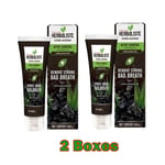 2X Twin Lotus Active Charcoal Thai Herbal Herbaliste Toothpaste Oral Care 150g