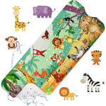 Linghhang - Tapis de Baignoire Antidérapant Bebe, 100x40cm Tapis de Bain Anti Glisse Tapis de Douche Résistant avec 200 Ventouse pour Enfants et