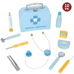 SOKA Wooden Dental Hospital Pretend Play Dentist Doctor Toy Medical Tool Kit 3+