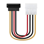 Blendend Câble d'alimentation SATA coudé avec connecteur Molex 4 broches mâle vers SATA femelle, longueur de 16 cm, idéal pour les connexions internes dans les espaces restreints de l'ordinateur.