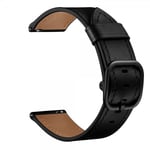 Samsung Galaxy Watch3 45mm/Galaxy Watch 46mm Armband 22mm Äkta Läder Svart