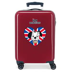 Disney 101 dalmates Valise de Cabine Rouge 38 x 55 x 20 cm Rigide ABS Fermeture à Combinaison latérale 34 l 2 kg 4 Roues Doubles