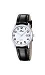 Lotus Women's Quartz Watch with White Dial Analogue Display and Black Leather Strap 18240/1