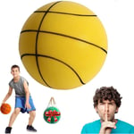 Tyst basketboll 29,5 tum, standard Hush Handle basketboll, tyst basketboll dribbling inomhus gul Yellow Number 5