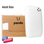 Panda Memory Foam Bamboo White Pillow Triple Layer Soft Luxury Hypoallergenic