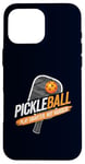 Coque pour iPhone 16 Pro Max Pickleball Play Smarter Not Harder Funny pour hommes et femmes