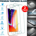 2x 100% TEMPERED GLASS Screen Protector Covers for Apple iPhone 8 / SE 2022/2020