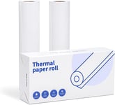 Lot de 2 rouleaux de papier thermique A4 pour imprimante portable M08F-A4,papier thermique multifonction pour image,devoirs,contrat,21,1x1500,1 cm,blanc