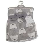 Snuggle Baby Bear Face Baby Wrap 75 x 100cm Grå Grey 75 x 100cm