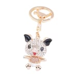 Tlily - Exquisite Pendentif Mignon Cochon Porte-Clés Cristal Strass Voiture Clé Chaîne Champagne