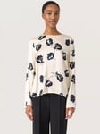 Soaked In Luxury Erwina Floral Satin Blouse, Black/White