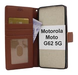 New Standcase Wallet Motorola Moto G62 5G (Brun)