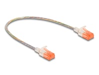 DELOCK – RJ45 Network Cable Cat.6A U/UTP Slim 0.3 m transparent (80351)