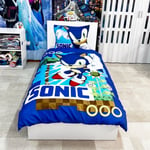 Sonic The Hedgehog 2pezzi Set Lit Simple Housse de Couette 140x200cm Linge