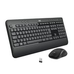 Logitech MK540 Combo Clavier Souris sans Fil Windows, Connexion 2.4 GHz avec Récepteur USB Unifying, Touches Multimédia, Batterie Longue Durée 3 Ans, PC/Portable, Clavier AZERTY Français - Noir