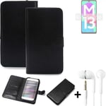 Protective cover for Samsung Galaxy M13 4G Wallet Case + headphones protection f