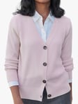 Pure Collection Pointelle Cardigan, Soft Oyster