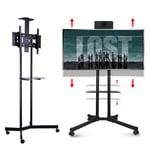 Portable Mobile Trolley TV Stand Support for 32" - 65" Screen Wheeled Adjustable