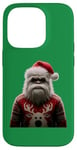 Coque pour iPhone 14 Pro Yéti avec bonnet de Noël, abominable bonhomme de neige, amoureux de Noël