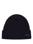 BOSS Fati Ribbed Knit Wool Beanie Hat