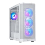 SilverStone FARA 514X, White, Mid Tower Chassis w/ Tempered Glass, Dual 360mm Ra