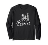 Resist Don Quixote Cell Tower Jousting Protest Long Sleeve T-Shirt