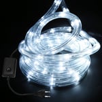 Tube Lumineux Extérieur led Guirlande Lumineuse Décoration Noël avec Adapteur d'alimentation.50m Blanc froid - Hengda