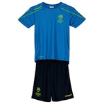 uhlsport Ligue 1 Team Kit Soccer, Men, mens, 100349501, Jeans Blue/Neon Yellow, 12 Years