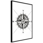 Plakat - Compass - 40 x 60 cm - Sort ramme